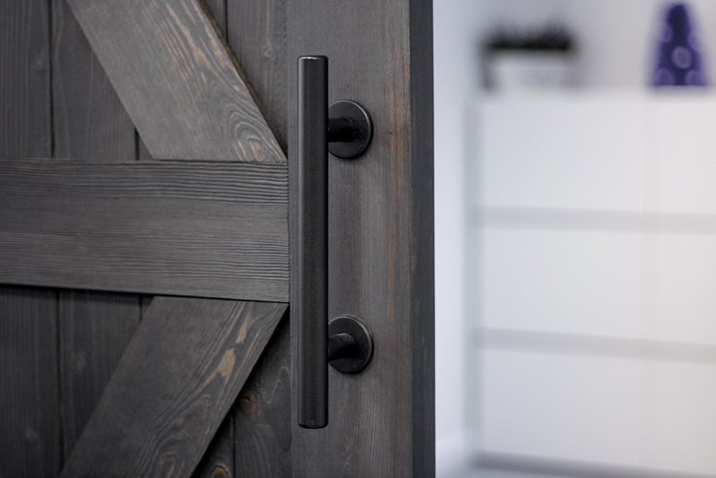 poignée noire pour porte coulissante