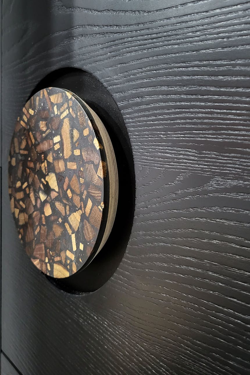 Türgriff mit Holzterrazzo für Schiebetüren