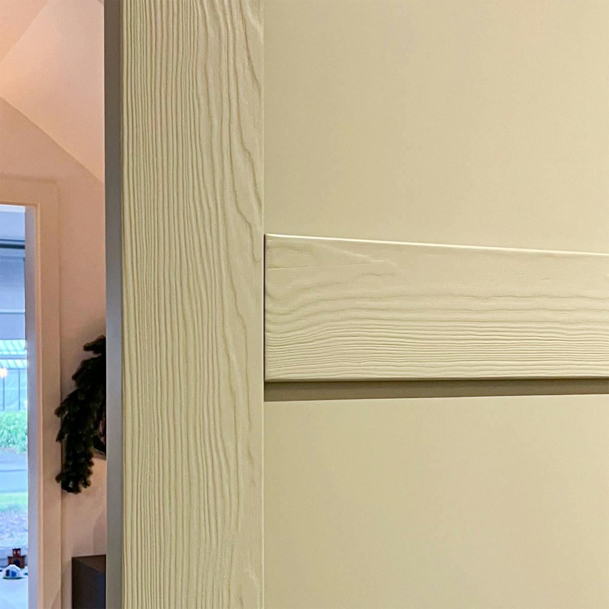 Salbeigrüne Holzschiebetüren