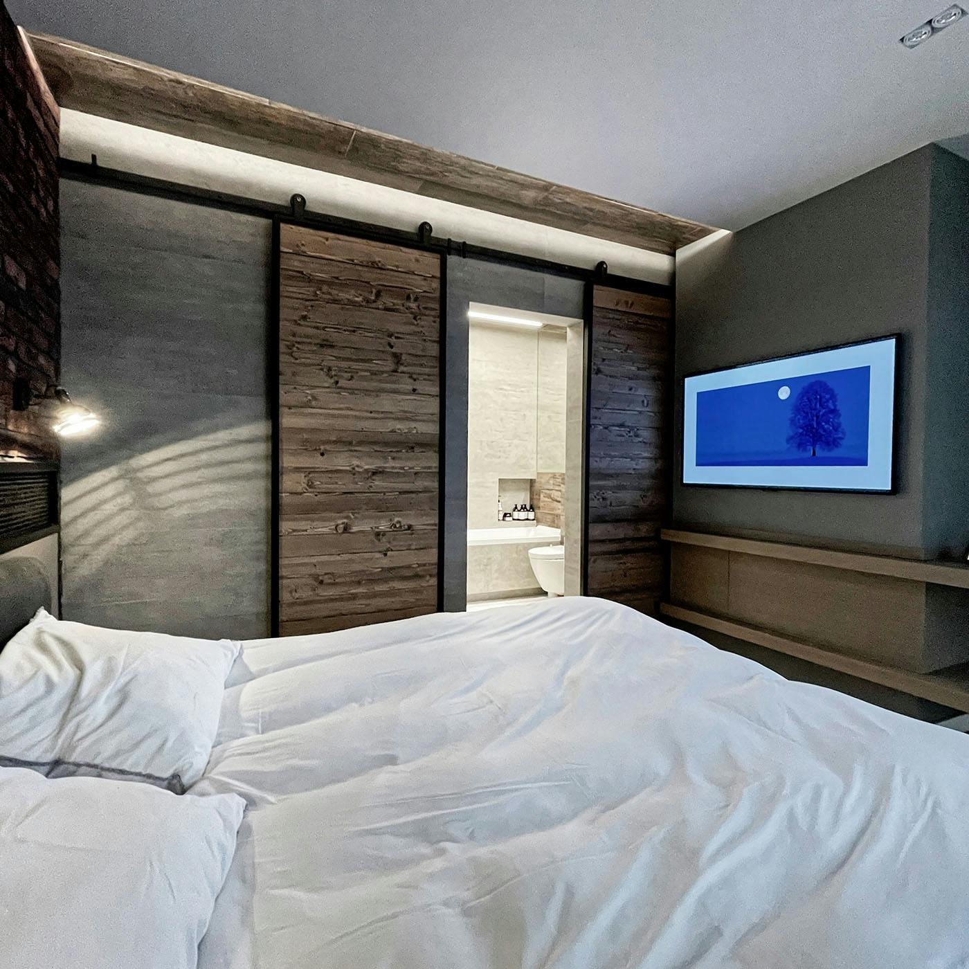 wood and metal sliding doors for industrial bedroom, loft sliding doors for bedroom bathroom