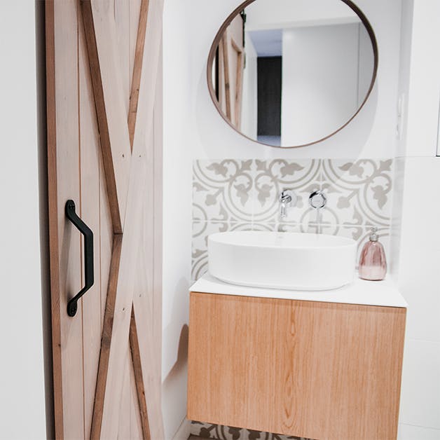 bathroom sliding door, rustic sliding doors in the bathroom