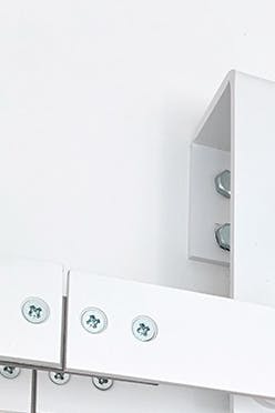 système coulissant blanc pour portes coulissantes en bois