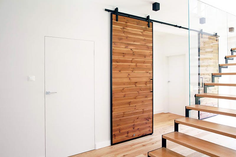 portes coulissantes en bois de style loft