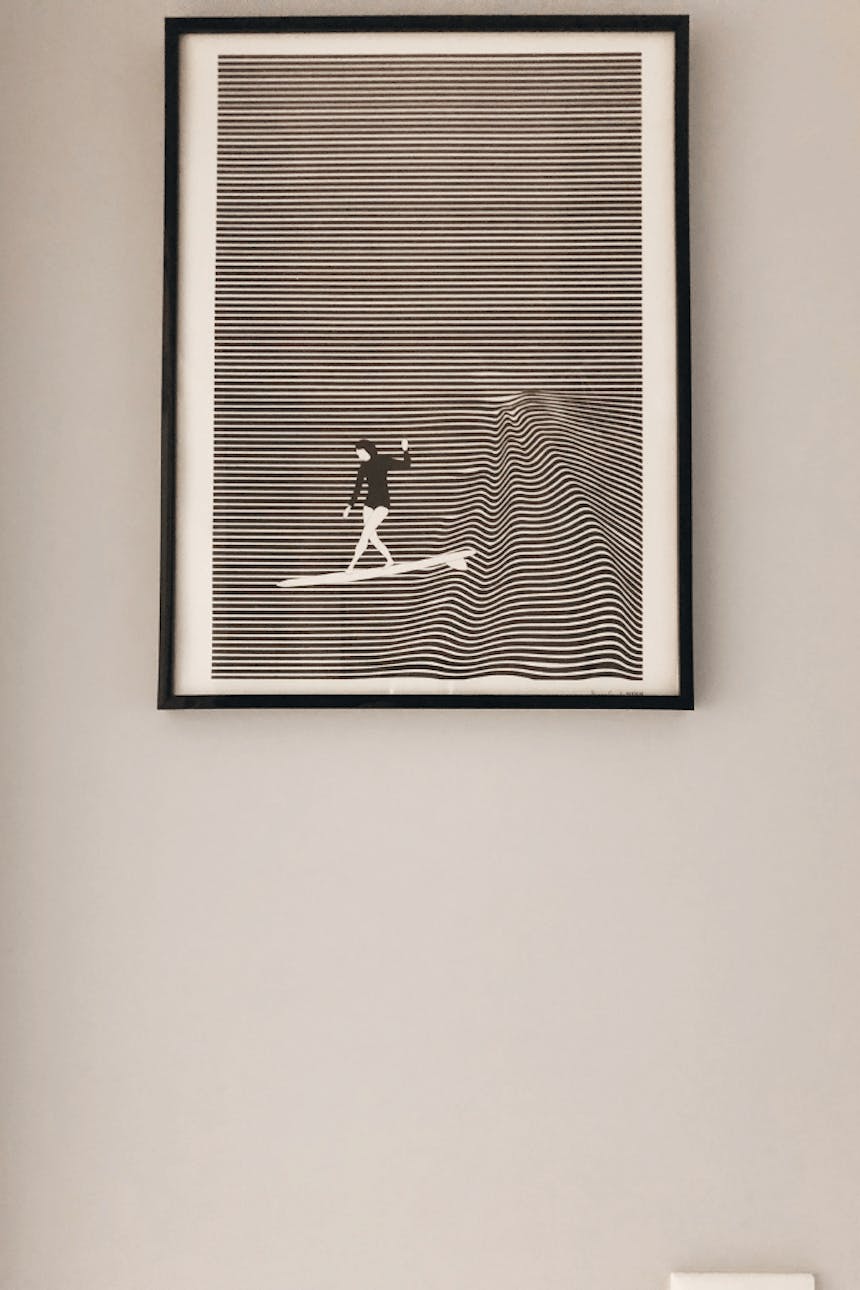 Wanddekorationen, Schwarzweißbild für die Wand