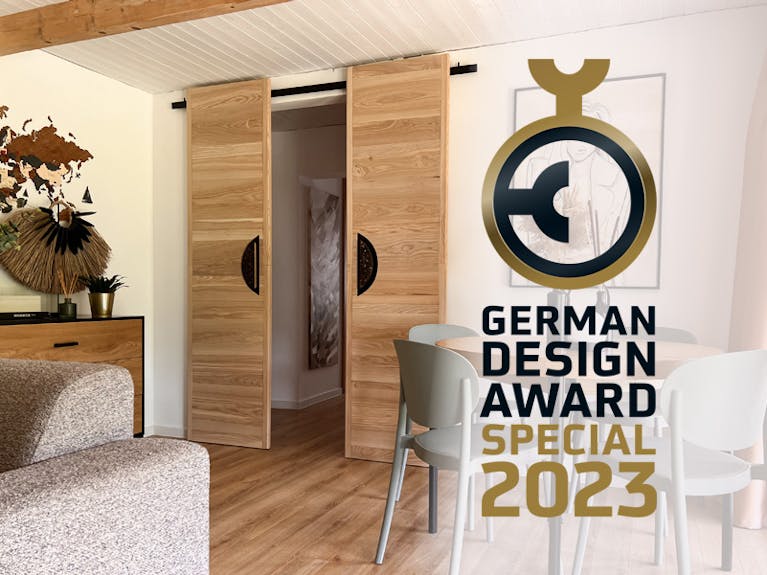 Narrow sliding door in minimalist style, black colour RENO doors